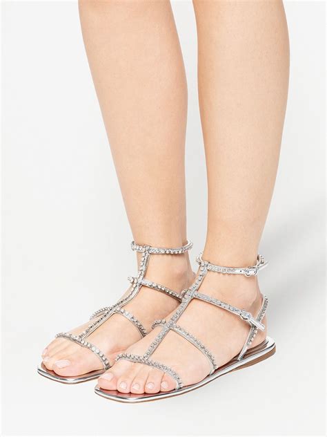 miu miu embellished flat sandals|miu mi u shoes.